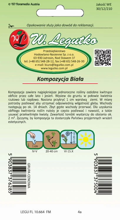 Kompozycja kwiatów białych