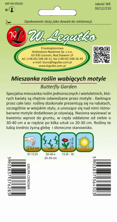 Mieszanka roślin wabiących motyle