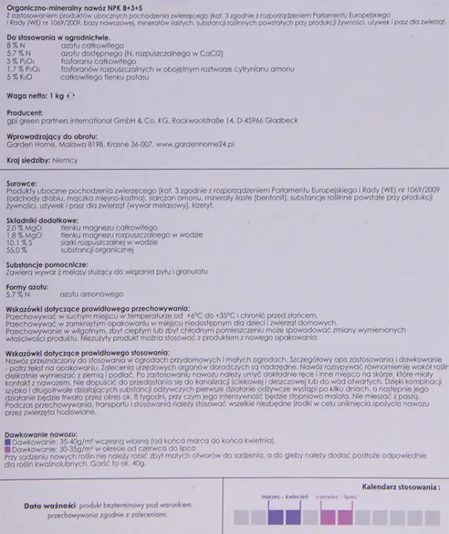 Nawóz z guano do roślin kwaśnolubnych