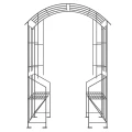 Metalowa pergola z ławką 157x121x233 cm