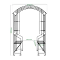 Metalowa pergola z ławką 157x121x233 cm