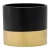 Ceramiczna osłonka z złotym pasem 15x15x13,2 cm czarno-złota