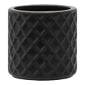 Ceramiczna czarna osłonka na kwiatka 12x12x12 cm