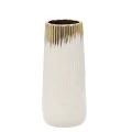 Wazon ceramiczny złoto-biały 8x8x20 cm