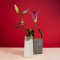 Wazon ceramiczny złoto-biały