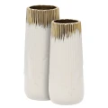 Wazon ceramiczny złoto-biały