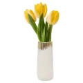 Wazon ceramiczny złoto-biały