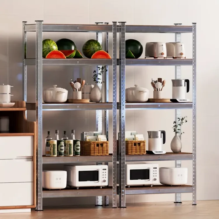 Zestaw regałów magazynowych 5 poziomowych 40x90x180 cm - 175 kg