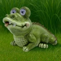 Krokodyl - Solarna figurka ogrodowa LED