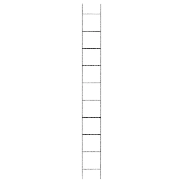 Metalowa drabinka składana 5 elementowa - 250 cm