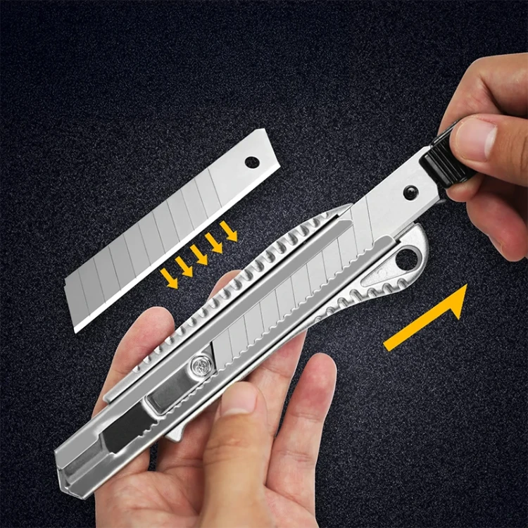 Aluminiowy nóż tapicerski z łamanym ostrzem - 18 mm