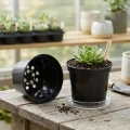 Doniczka produkcyjna 0,4L czarna okrągła Ø10 cm do rozsad
