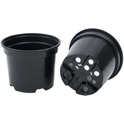 Doniczka produkcyjna 0,7L czarna okrągła Ø12 cm do rozsad 