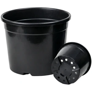 Duża doniczka produkcyjna 40 L czarna okrągła Ø46,5 cm szkółkarska