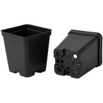 Doniczka produkcyjna kwadratowa 0,5l czarna - 9x9x9 cm