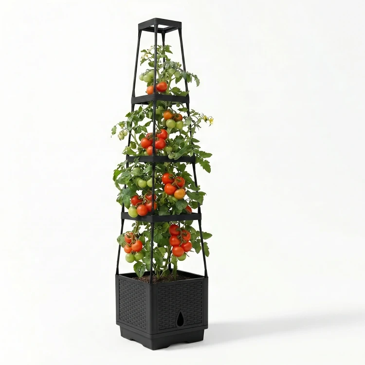 Modułowa doniczka z podporami do pomidorów 126 cm