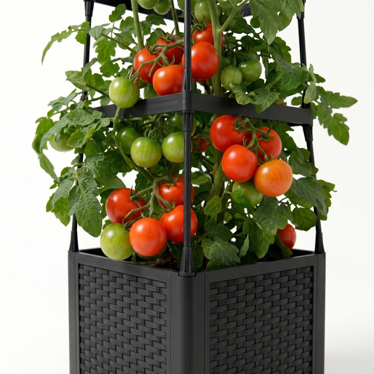 Modułowa doniczka z podporami do pomidorów 126 cm