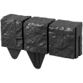 Antracytowa palisada granitowa - obrzeże trawnikowe 30 cm