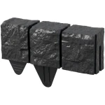 Antracytowa palisada granitowa - obrzeże trawnikowe 27 cm