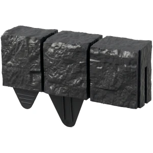 Antracytowa palisada granitowa - obrzeże trawnikowe 30 cm