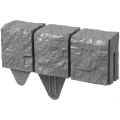 Szara palisada granitowa - obrzeże trawnikowe 30 cm