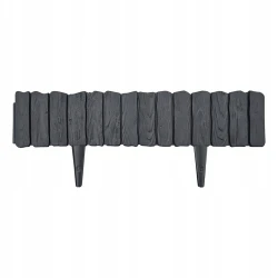 Czarna palisada ogrodowa WOOD - 58 cm