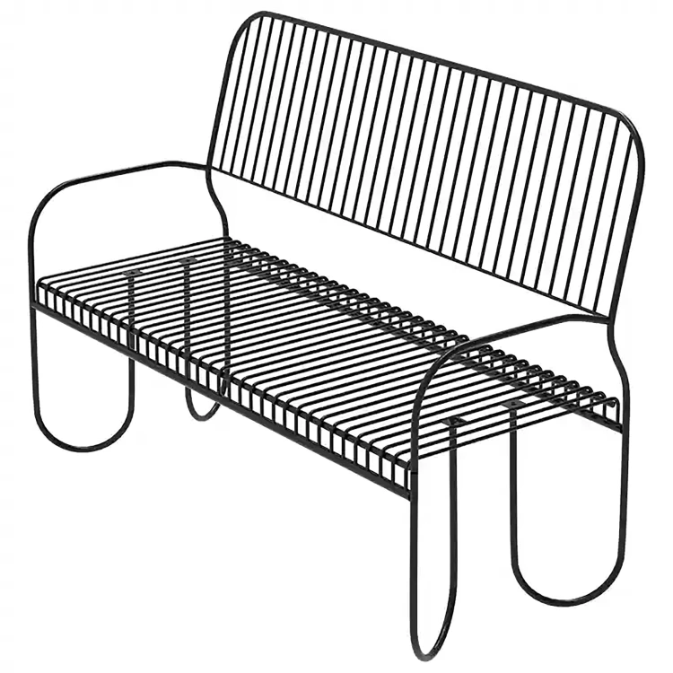 Modułowa ławka ogrodowa z oparciem 120 cm