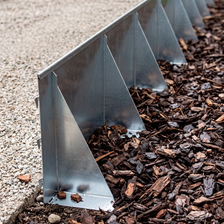 Obrzeże ogrodowe stalowe 100x20 cm srebrne GARDENBORD PRO GP11049