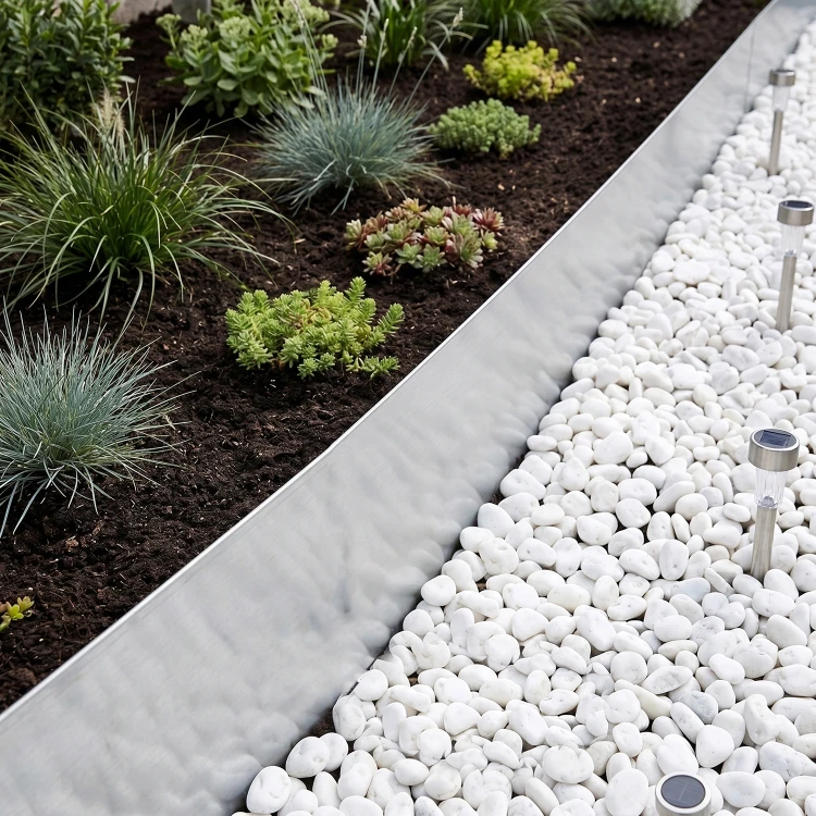 Obrzeże ogrodowe stalowe 100x20 cm srebrne GARDENBORD PRO GP11049