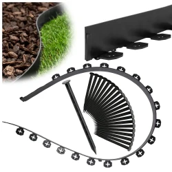 Elastyczne obrzeże trawnikowe FLEXI 40 10m + 20 kotew 18 cm GardenPlus