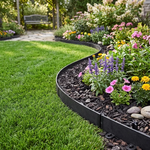 Elastyczne obrzeże trawnikowe FLEXI 40 10m + 20 kotw 18 cm GardenPlus