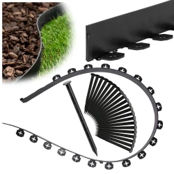 Elastyczne obrzeże ogrodowe FLEXI 50mm 10 m + 20 kotew GardenPlus