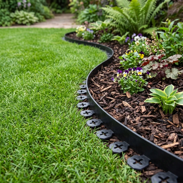 Elastyczne obrzeże trawnikowe FLEXI 40 20m + 40 kotw 18 cm GardenPlus