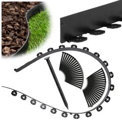 Elastyczne obrzeże ogrodowe FLEXI 50mm 20 m + 40 kotew GardenPlus