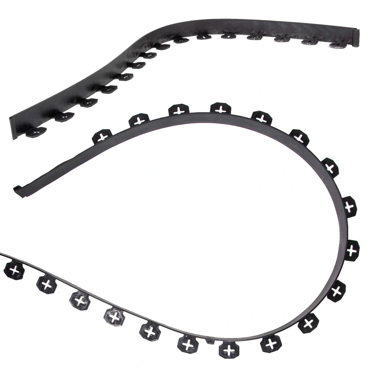 Elastyczne obrzeże FLEXI 40mm 1m czarne plastikowe +kotwy 5 szt GardenPlus