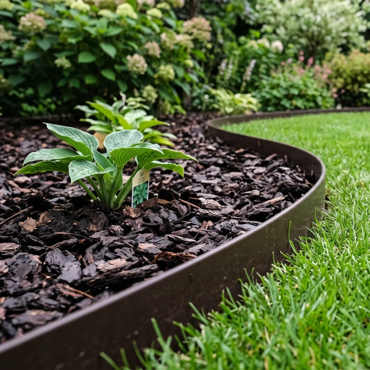 Elastyczne obrzeże FLEXI 50mm 1m czarne plastikowe +kotwy 5 szt GardenPlus