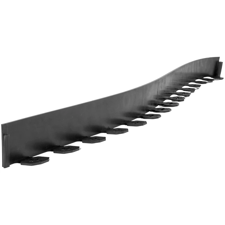 Elastyczne obrzeże FLEXI 60mm 1m czarne plastikowe +kotwy 5 szt GardenPlus