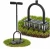 Aerator wertykulator ręczny 90 cm 15 kolców metalowy czarny LAR0156