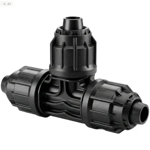 Trójnik do rury PE 16 mm szybkozłącze 4 bar czarny BEVO 7038768