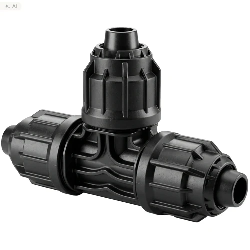 Trójnik do rury PE 16 mm szybkozłącze 4 bar czarny BEVO 7038768