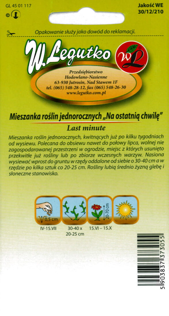 Mieszanka roślin na ostatnią chwilę