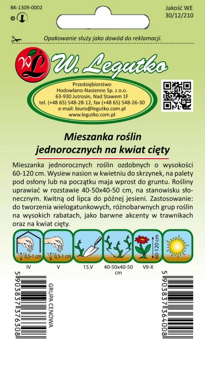 Mieszanka roślin na kwiaty cięte