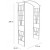 Pergola ogrodowa 208 cm wymiary