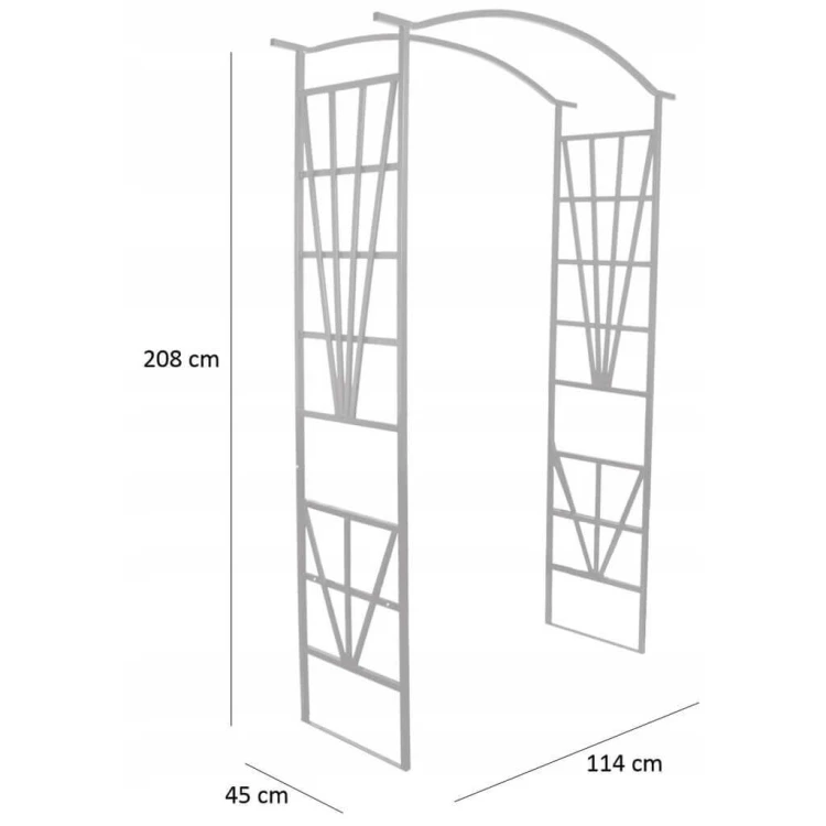 Pergola ogrodowa 208 cm wymiary
