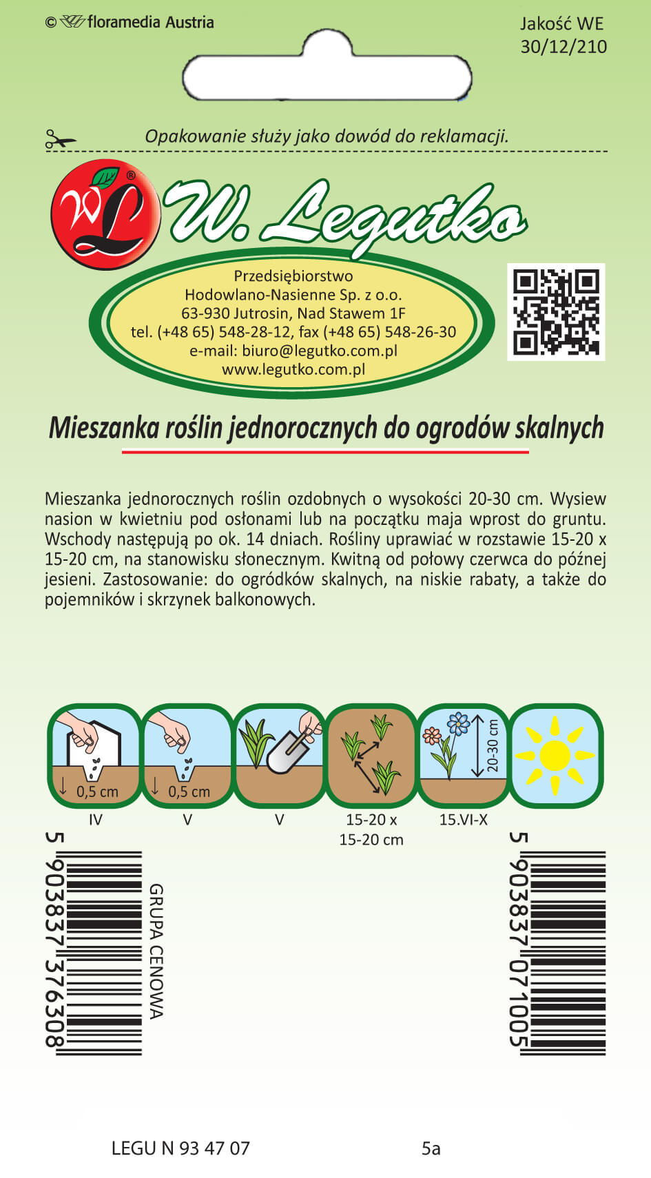 Mieszanka roślin do ogrodów sklanych