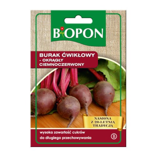 Burak ćwikłowy okrągły ciemnoczerwony