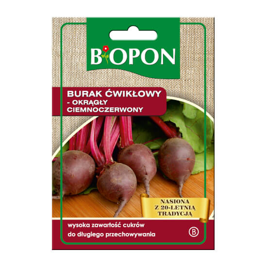 Burak ćwikłowy okrągły ciemnoczerwony