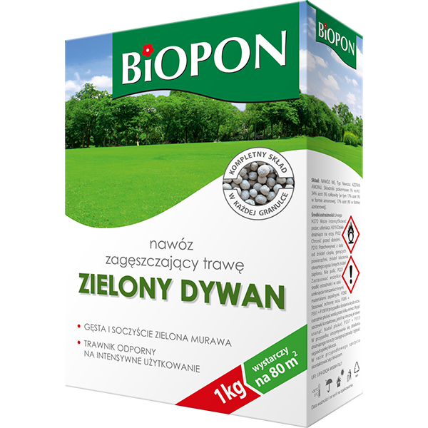 Nawóz zagęszczający trawę - zielony dywan 1kg