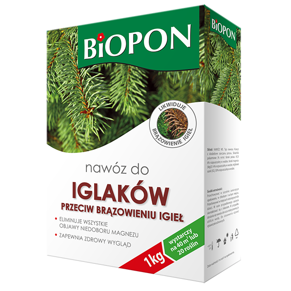 Nawóz do iglaków przeciw brązowieniu