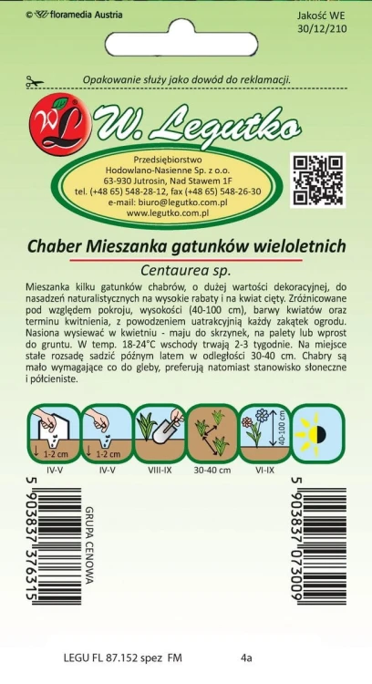 Chaber - mieszanka gatunków wieloletnich